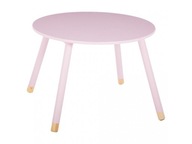 Detský stôl v ružovej farbe, okrúhly, 60 x 43 cm