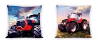 Bavlnená obliečka na vankúš 40x40 Traktor červená