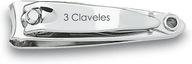 Kliešte na nechty 3 Claveles 5 cm strieborné S chrómovaným pilníkom