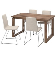 IKEA MORBYLANGA/LILLANAS Stôl a 4 stoličky 140x85cm
