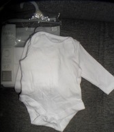 F&F 3PAK body dł.rękaw białe r.Newborn 3,4kg