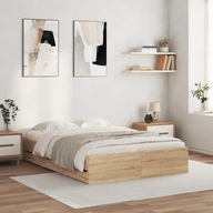 Rama łóżka z szufladami dąb sonoma 120x190 cm