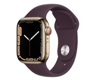 Nowy Apple Watch Series 7 45mm Gold Stainless Steel GPS+Cellular Burgund