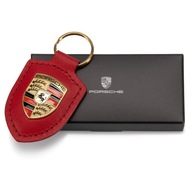 Kožená kľúčenka Porsche Crest Key Fob