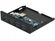 Hub 3.5 palcový predný panel 4x USB 3.0 5Gbps