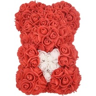 MIŚ Z RÓŻ RÓŻYCZEK Z SERCEM BIAŁYM ROSE BEAR 25CM