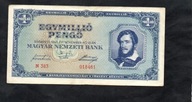 BANKNOT WĘGRY -- 1 milion pengo -- 1945 rok