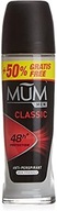 MUM MEN CLASSIC - Antyperspirant roll-on (w kulce )WEGAŃSKI 75 ml