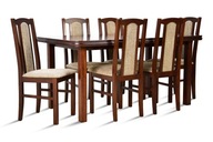 Duży zestaw do salonu drewniany Stół 2m 6 krzeseł