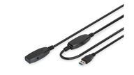 Kabel przedłużający USB 3.0 SuperSpeed Typ USB A/USB A M/Ż aktywny czarny 1