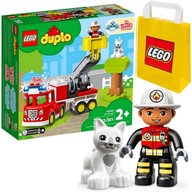 LEGO DUPLO 10969 Wóz Strażacki Samochód Straż + Torba - Klocki od 2 lat
