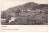 KRAJOWICE- Widok ogólny -staw chaty -długi adres ca. 1902