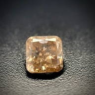 OD RĘKI! Naturalny Diament 0.45ct Brązowy Cushion I2 Certyfikat ALGT