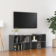 TV skrinka sivá vysoký lesk 104x30x52 cm