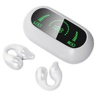 BEZPRZEWODOWE SŁUCHAWKI PRZEWODNICTWO KOSTNE BLUETOOTH LED BIAŁY PROTUNIO