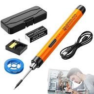 MINI ELEKTROMOS FORRASZTÓPÁKA USB KÉSZLET VEZETÉK NÉLKÜLI HEGESZTŐGÉP VASALÓ ORANGE