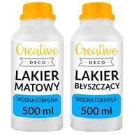 Lakier akrylowy bezbarwny błyszczący i matowy zabezpieczający 2 x 500ml