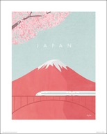 Hora Fuji a čerešne Japonsko - prémiový plagát