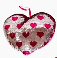 Cekinowe Serce Walentynki 30x26 cm