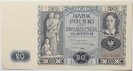 Banknot 20 Złotych - 1936 rok - Seria AD