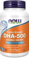 NOW Foods DHA-500 Kwasy Omega-3 SERCE MÓZG 90 vcap