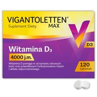 Vigantoletten Max 4000 Wit.D3 120 tabletek Na Odporność KRÓTKA DATA