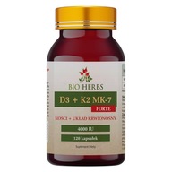 VITAMÍN D3 + K2 MK-7 FORTE 4000IU 120 KAPSÚL