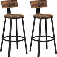 Hokery stoličky kuchynské stoličky barové 2ks vysunuté 73 cm pevné