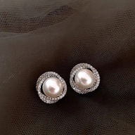 2023 nowy projekt mody geometryczny spiralny srebrny kolor perły cyrkon
