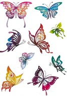 Tatuaże brokatowe motylki mix