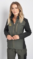 KURTKA DAMSKA SOFTSHELL MYŚLIWSKA KHAKI+CZARNY 2XL