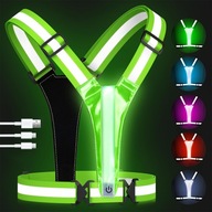 СВІТЛОВІДБИВАЮЧІ РЕМЕНІ БЕЗПЕКИ СВІТЛОВІДБИВАЮЧИЙ ДОРОЖНІЙ ЖИЛЕТ ДЛЯ ВЕЛОСИПЕДА МОТОЦИКЛА ДЛЯ БІГУ