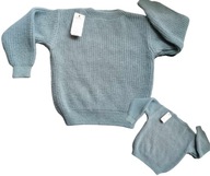 Sweter Sweterek dla dziewczynki akryl niezapinany 98