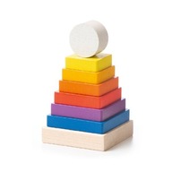 Drevené kocky Cubika Pyramída pre deti