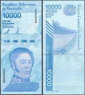 Wenezuela - 10000 Bolivares 2019 * W109a * szeroki pasek