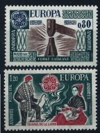 Andorra Fr 1976 Mi 274-75 ** Europa Cept Folklór