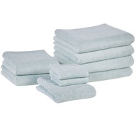 Komplet 9 ręczników bawełnianych frotte miętow