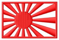 nNaszywka flaga Japońskiej marynarki wojennej haftowana z termofolią 7 cm