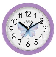 DEKORATÍV JÓL OLVASHATÓ KEREK LILA CSENDES FALIÓRA JVD HP612.D11 PILLANGÓ