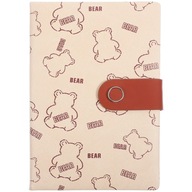 Prenosný zápisník B6 so vzorom medveďa