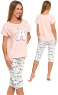 Dámske bavlnené pyžamo Dvojdielna mačka MORAJ S