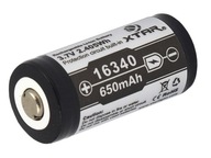 AKUMULATOR XTAR 3,7V Li-ion 16340 / R-CR123 650mAh