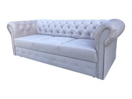 Sofa chesterfield pikowana z funkcją spania