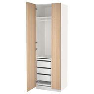 IKEA PAX/FORSAND Kombinácia skrine biela/dub morený na bielo 75x60x236 cm
