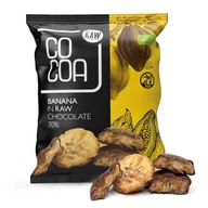 BIO banany w surowej ciemnej czekoladzie RAW WEGAŃSKIE 70 g Cocoa
