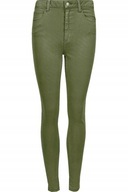 Spodnie damskie LTB zielone rurki jeansy r. 27