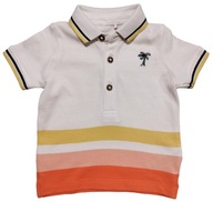 Bluzka dziecko polo F&F beżowa w paski 62, 0-3 m-cy