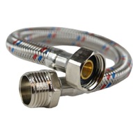 HADICA V OCEĽOVOM OPLETE DN13 / FI13 GW 3/4'' x GZ 3/4'' DĹŽKA 100 CM