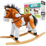 Hojdací kôň pre deti koník hračka Záplata svetlo hnedá Milly Mally