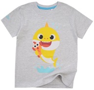 BABY SHARK BLÚZKA T-SHIRT bavlna Chlapčenský krátky rukáv sivý 92 R803F